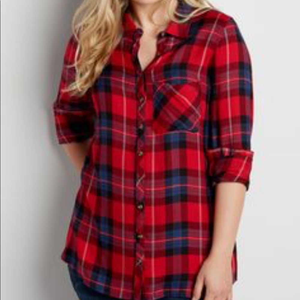 Maurice’s plaid flannel shirt